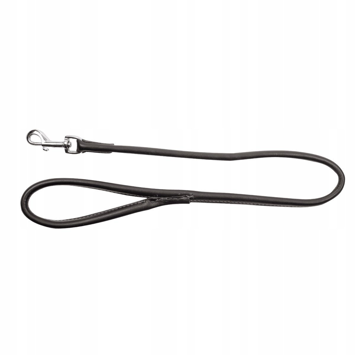 Dingo Ronde Leren Halsband SOFT Zwart 90cm