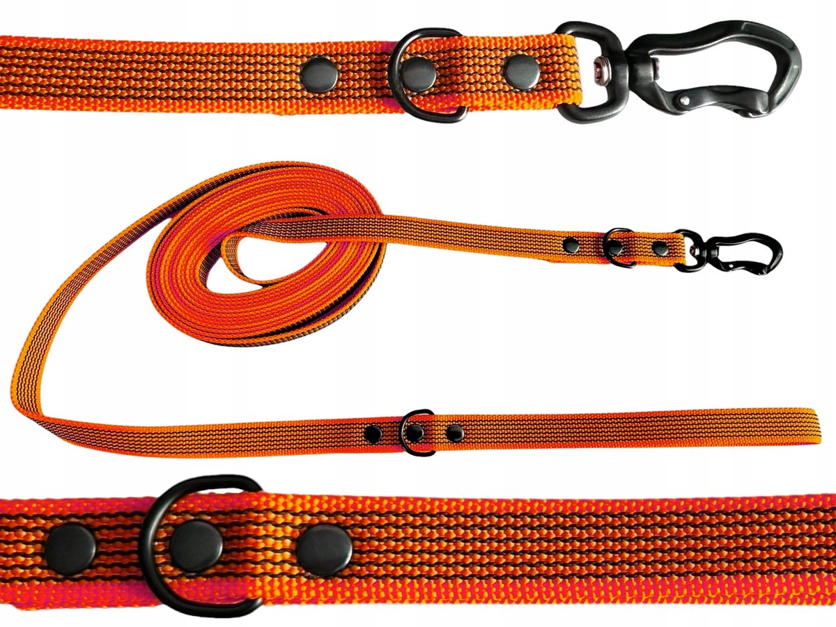 Sterke Antislip Hondenlijn 2m x 20mm - Oranje