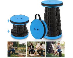 klapkruk Opvouwbare kruk draagbaar kampeerstoel klapstoel kruk blauw 45*26CM