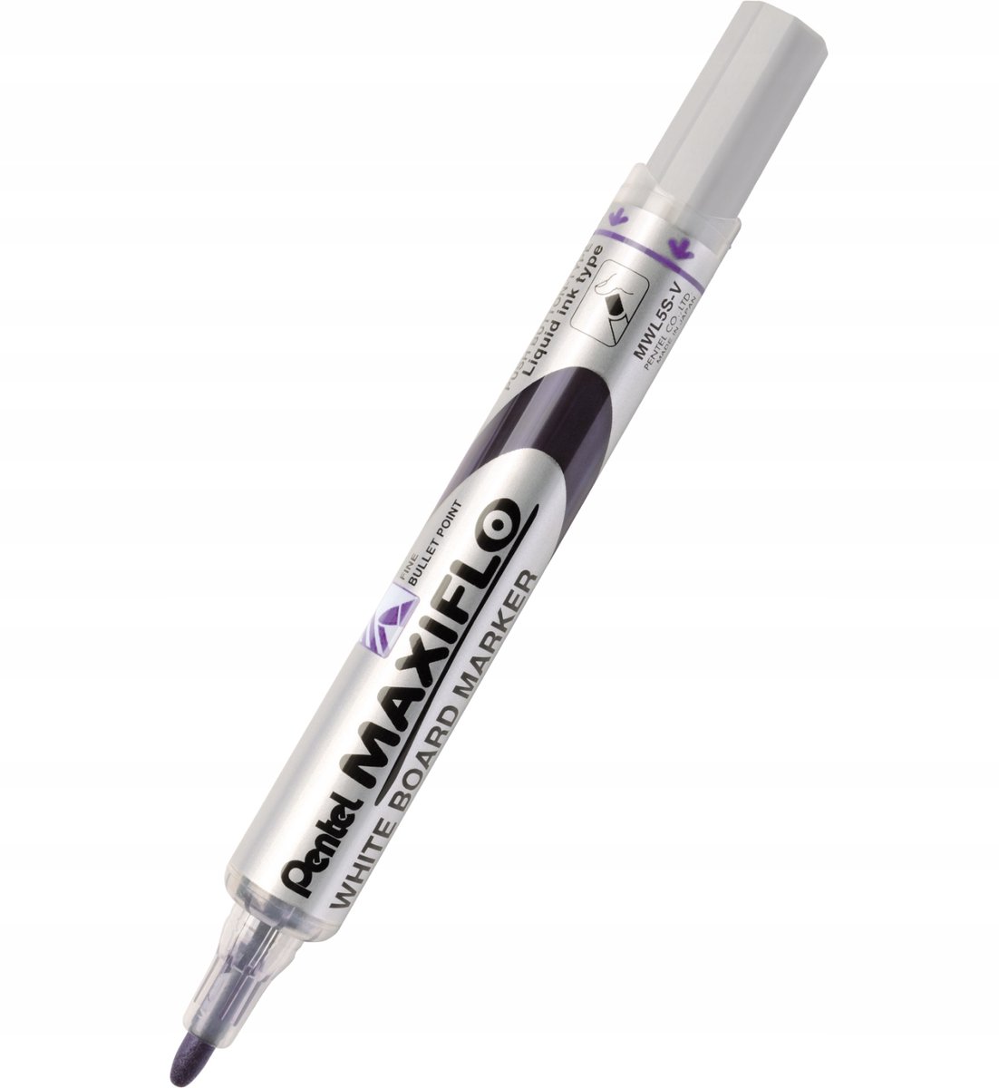 Pentel Maxiflo MWL5S whiteboardmarker - Paars