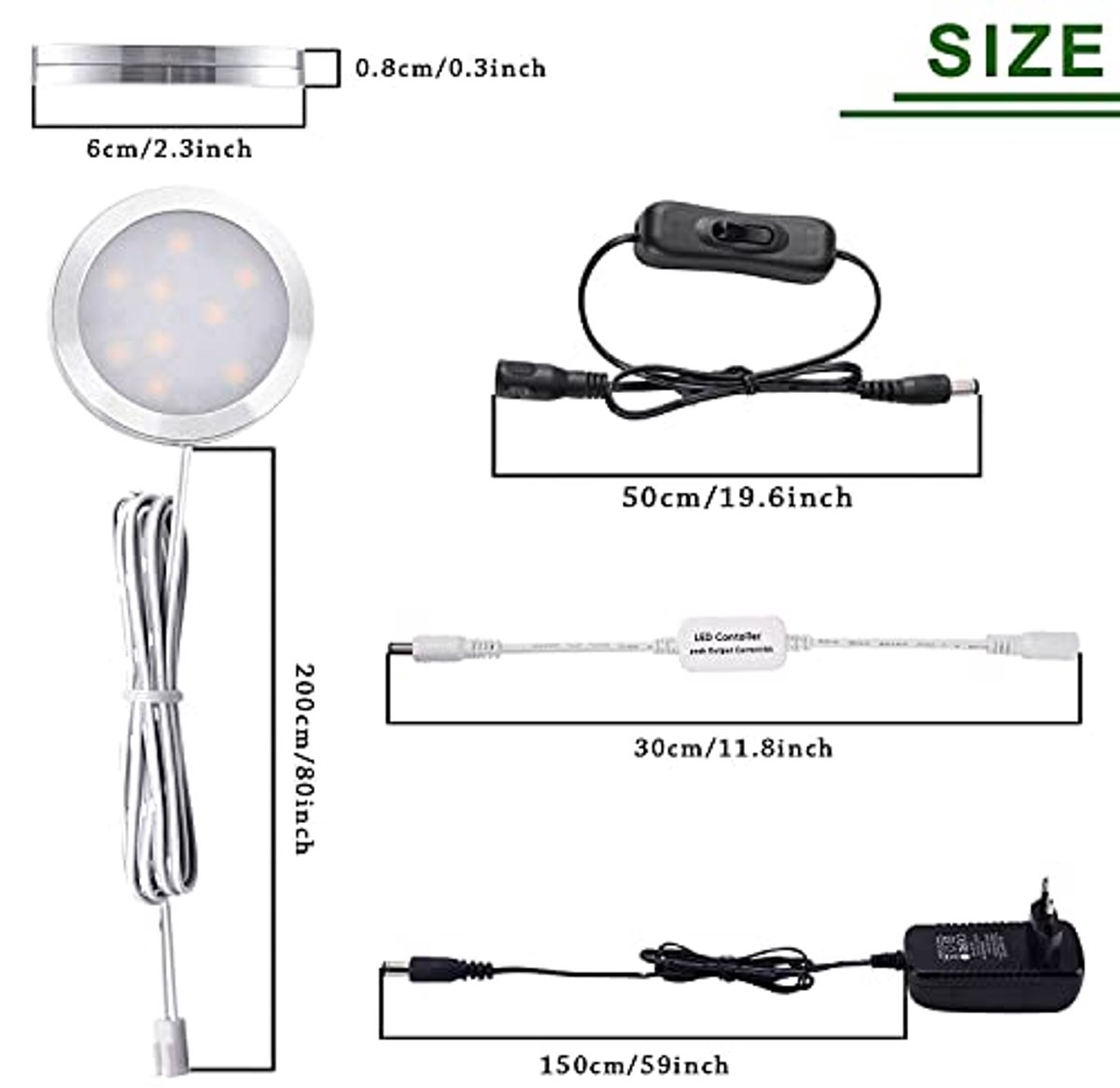 Dimbare LED Onderbouwlamp met Afstandsbediening voor Keuken en Kastverlichting - Warm Wit 