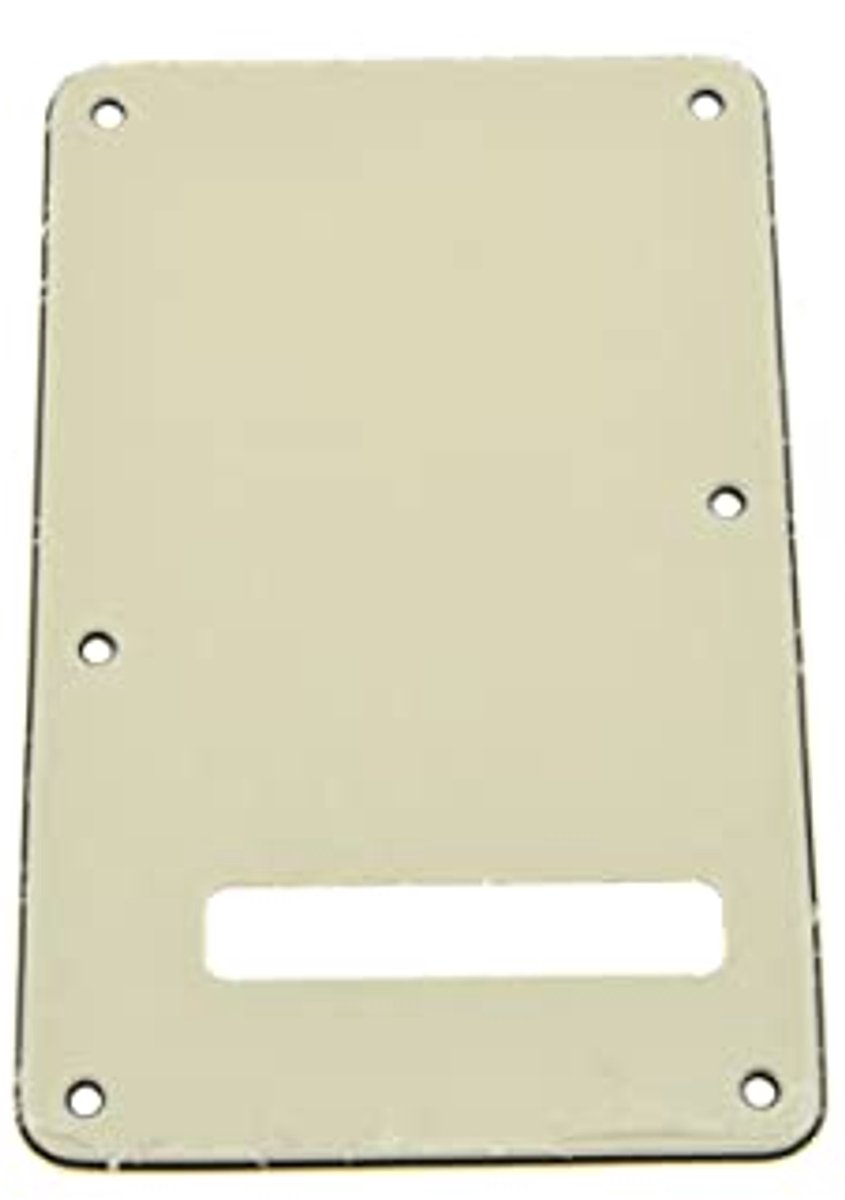 Gitaar Achterplaat Tremolo Cover voor Strat Stijl 3 Ply Wit
