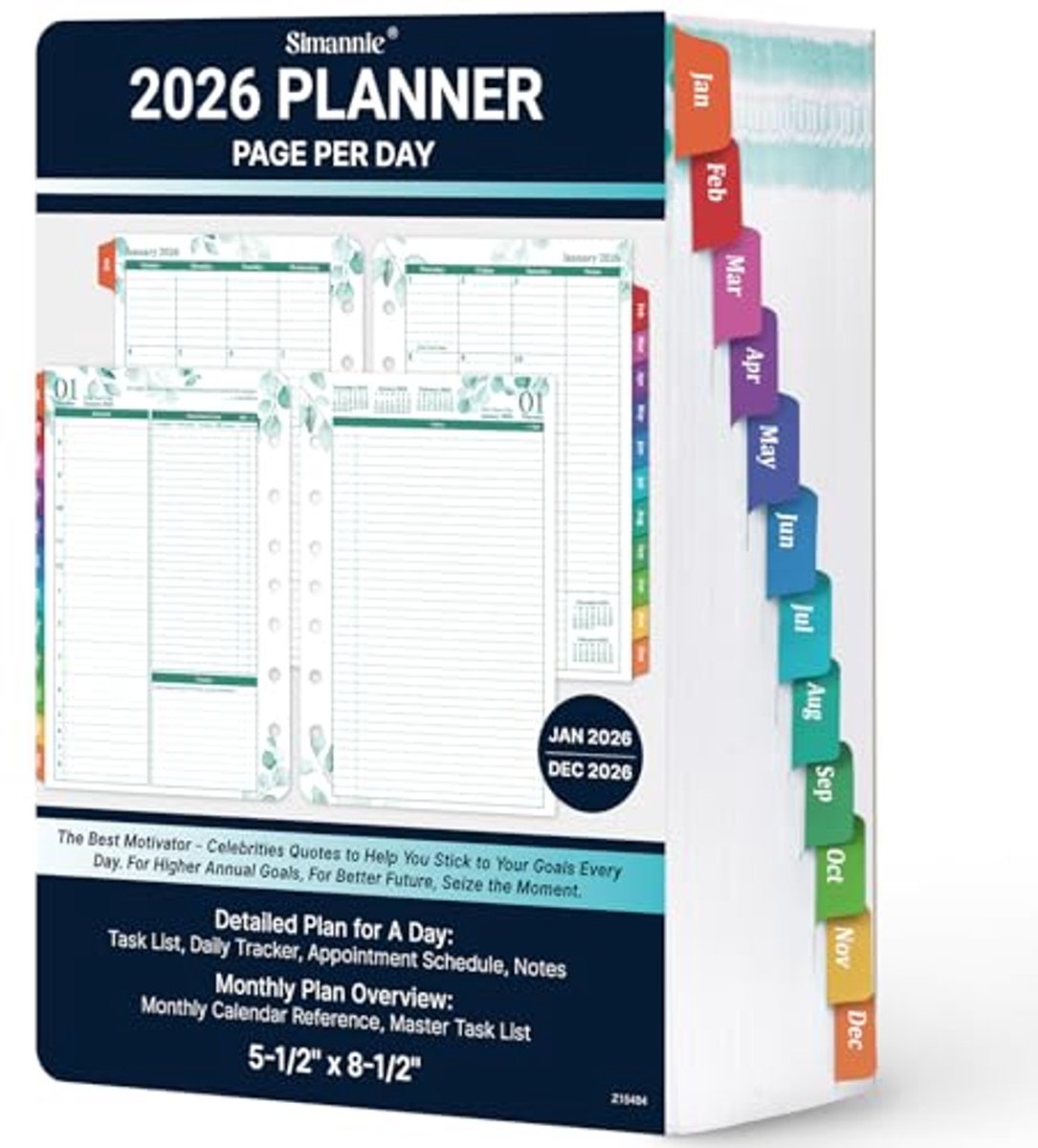 A5 Planner Navullingen 2026 - Dagelijkse en Maandelijkse Planners met 2 Pagina's per Dag