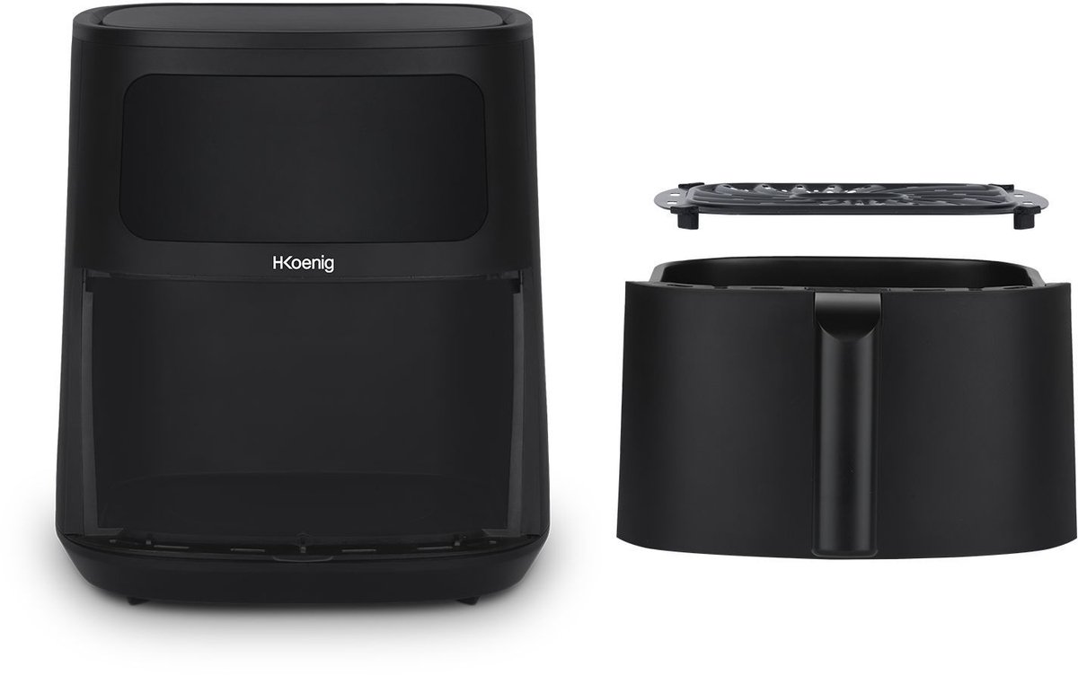 HKoeNIG Olievrije Friteuse - FRY860 - 6L Capaciteit - 6 Kookprogramma's - 1500W
