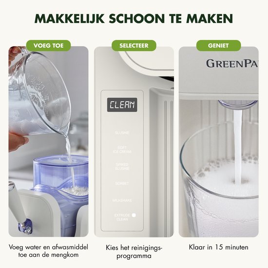 Greenpan Frost IJsmachine & Slushie Maker - zelfvriezend - 1.8l - klaar in 30 min - Wit van Greenpan — afbeelding 4