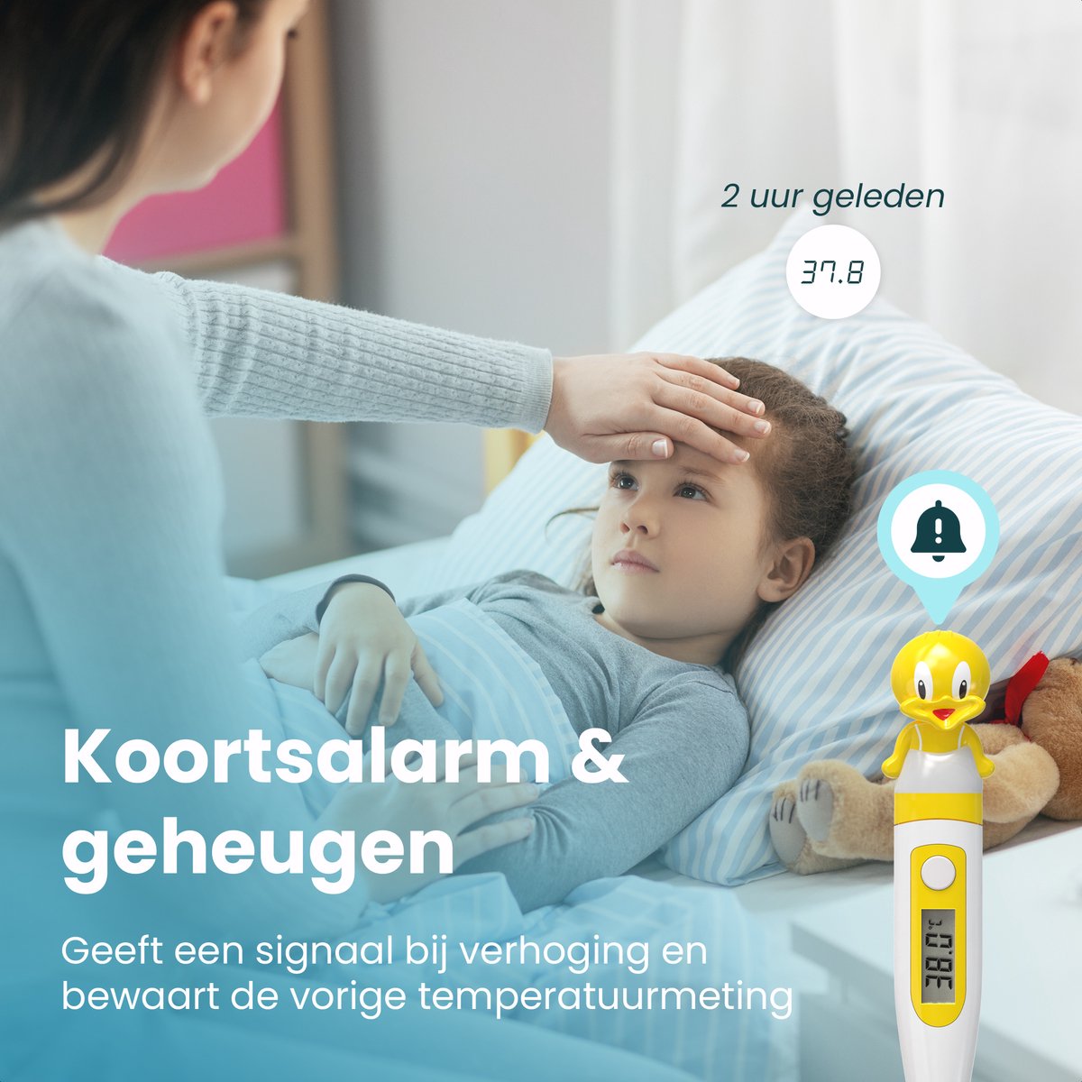 Babydrogist digitale Baby Thermometer met flexibele tip - Rectaal, oksel & oraal - Eend — cadeau in Cadeau-ideeën - foto 7