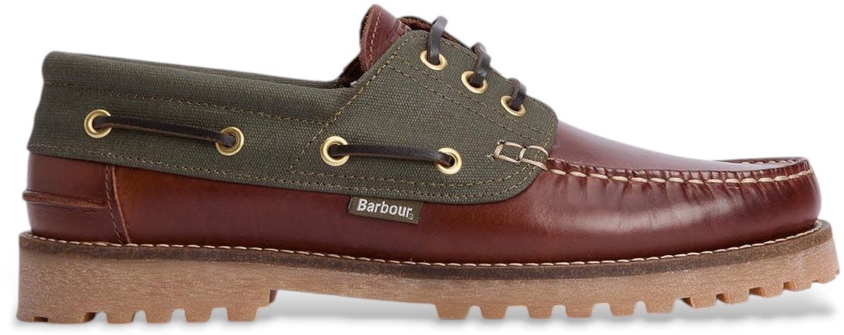 Barbour Leren Nautic Dekboot bruin,