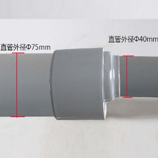 Rechte buisconnector 40 mm PVC buisconnector compressie Joiner koppeling geschikt 1/2 inch bad afvalpijp schrijnwerker (pak van 1
