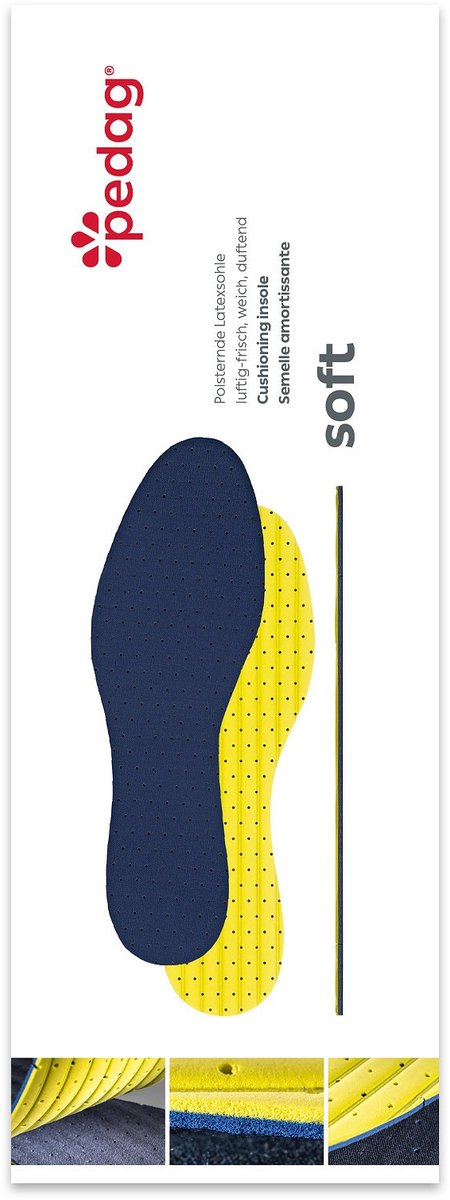 Pedag Soft | Inlegzolen | Zacht loopcomfort | Citroengeur | Maat: 36 t/m 48