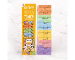 Houten Yogatoren - Yoga - Houten Toren Spel - Vanaf leeftijd 3+ - English