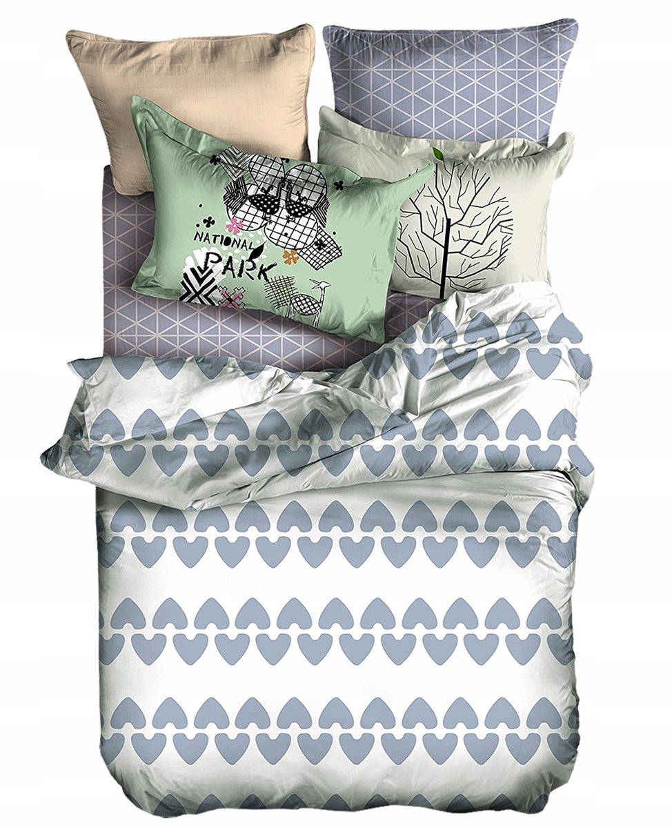 Zacht Dekbedovertrek Golvenpatroon 155x220 cm - 100% Polyester