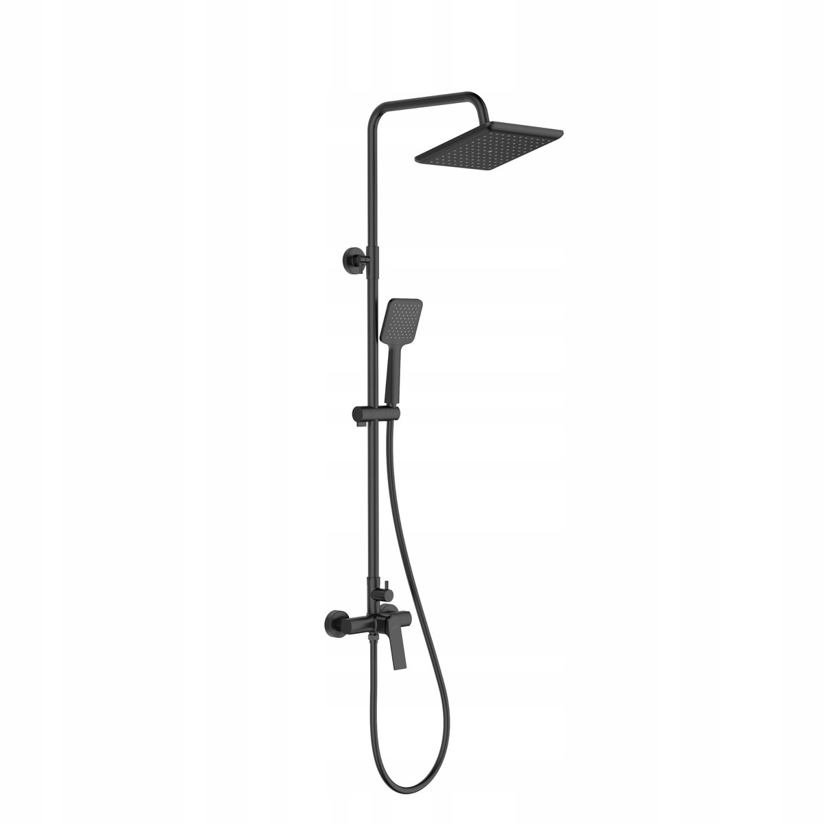 Invena NERI Doucheset Opbouw Zwart - Moderne design regendouche