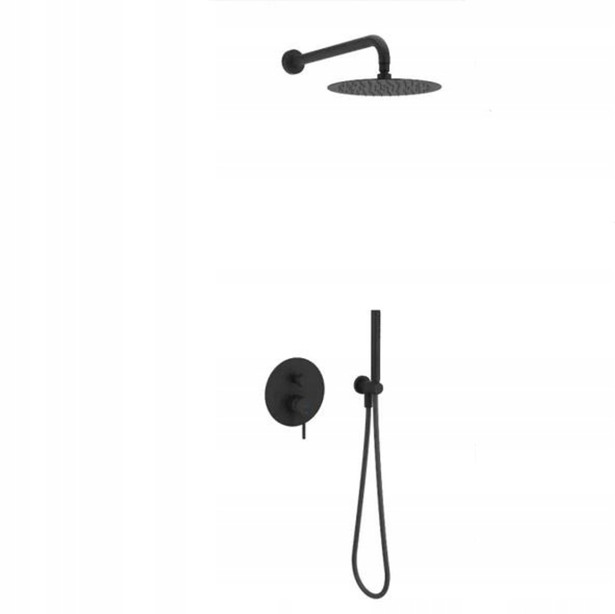 Excellent Pi Douche- en Badkraan Set, Inbouw, 3 Functies, Zwart