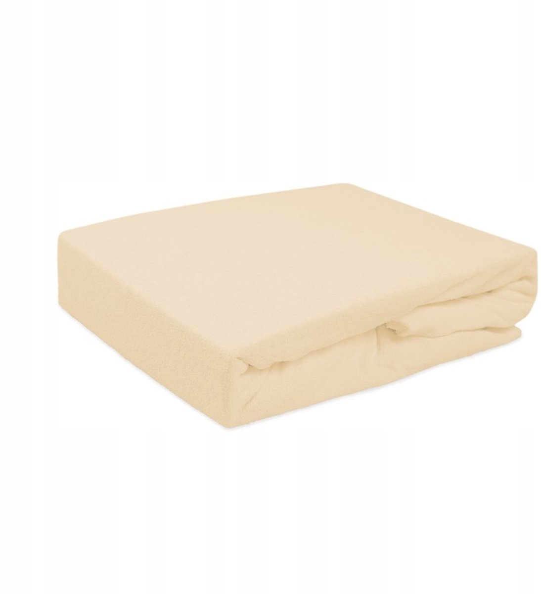 Frotte Hoeslaken 160x200cm Licht Beige - Zonder Strijken