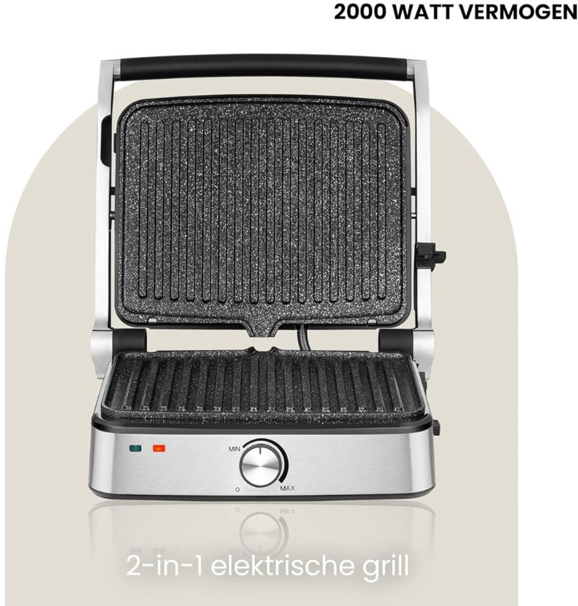 DailySupplies® Contactgrill - Tosti Apparaat - Tosti-ijzers - Panini Grill - Zilver en Zwart thumbnail 3