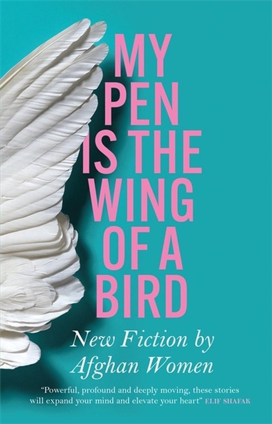 Couverture de livre avec le titre 'MY PEN IS THE WING OF A BIRD' et une aile d'oiseau blanche.