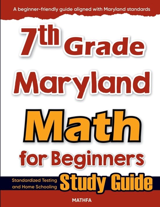 7th Grade Maryland Math for Beginners - cover