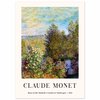 Affiche de Claude Monet - Roses dans le jardin de la maison de Montreuil
