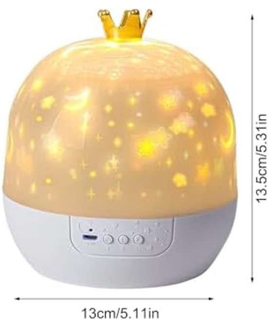 Universele nachtlampprojector - Nachtlamp met muziek, 360 graden draaibare plafondprojector voor slaapkamers, babykamers, met 21 filmsets — afbeelding 4