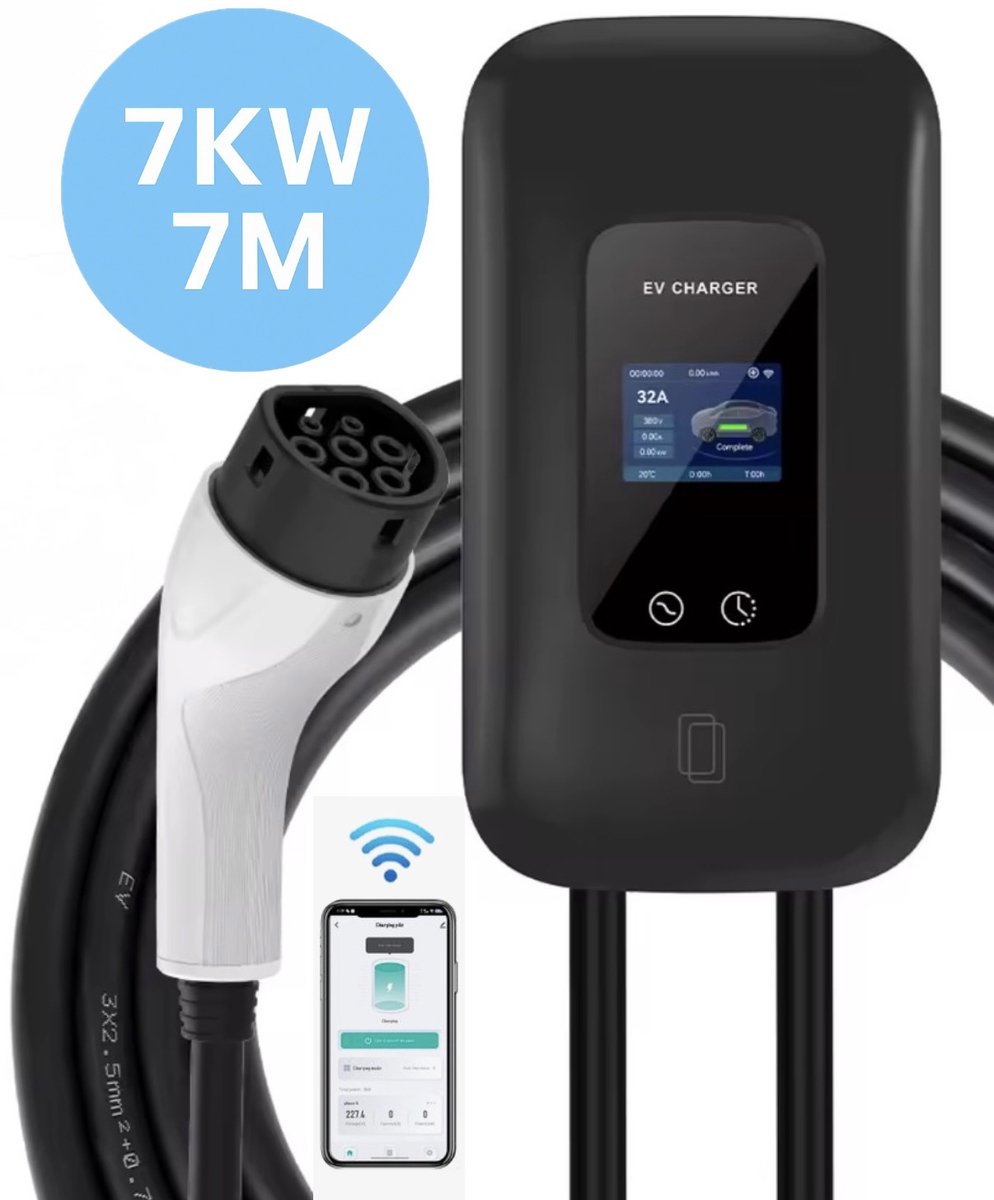 Krachtige Bar2Charge® Wallbox Laadpaal 7 kW met App & RFID-kaarten
