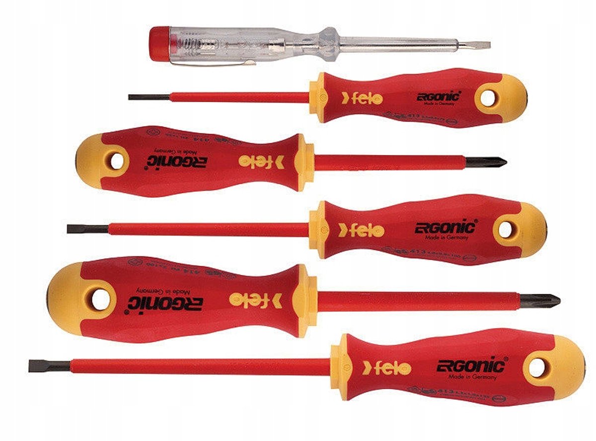 Felo VDE Geïsoleerde Schroevendraaierset met Spanningsmeter (6-delig)