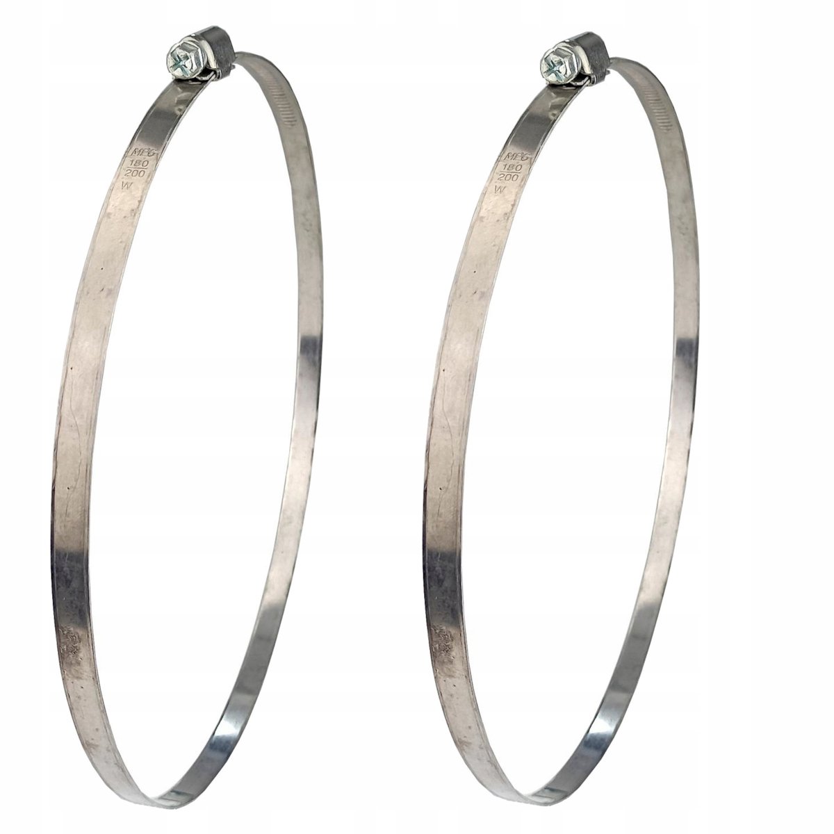 2x Slangklem 180-200mm, 9mm Breedte, Verzinkt Staal