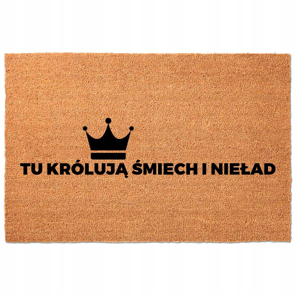Kokosdeurmat 40x60 cm - Grappige inscriptie 'Laughter and chaos regeer'