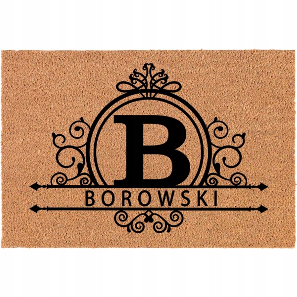 Gepersonaliseerde Kokosmat 60x40 cm - Uw Naam of Initiaal