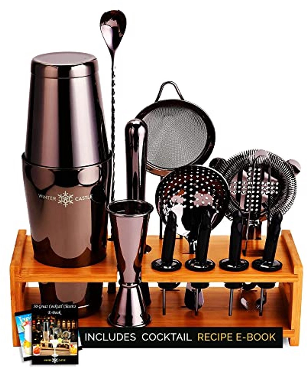 Complete Cocktailshakerset 18-delig voor Mixologie - Barset voor Professionals en Beginners
