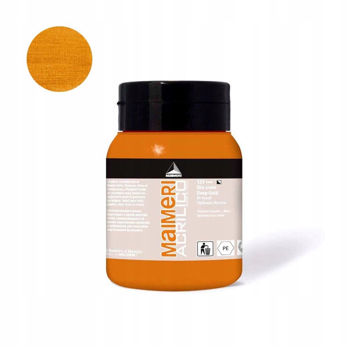 Maimeri Acrilico Acrylverf 500ml - Diep Goud