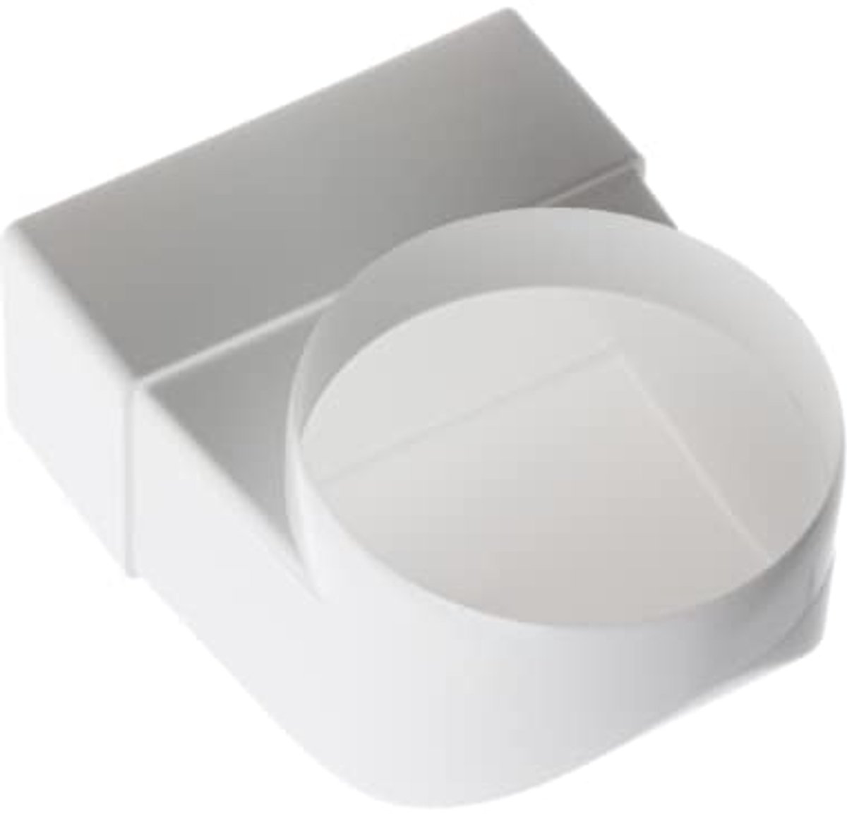 90° Bocht Adapter voor Ronde naar Rechthoekige Buis - Ø 100mm - 110x55mm