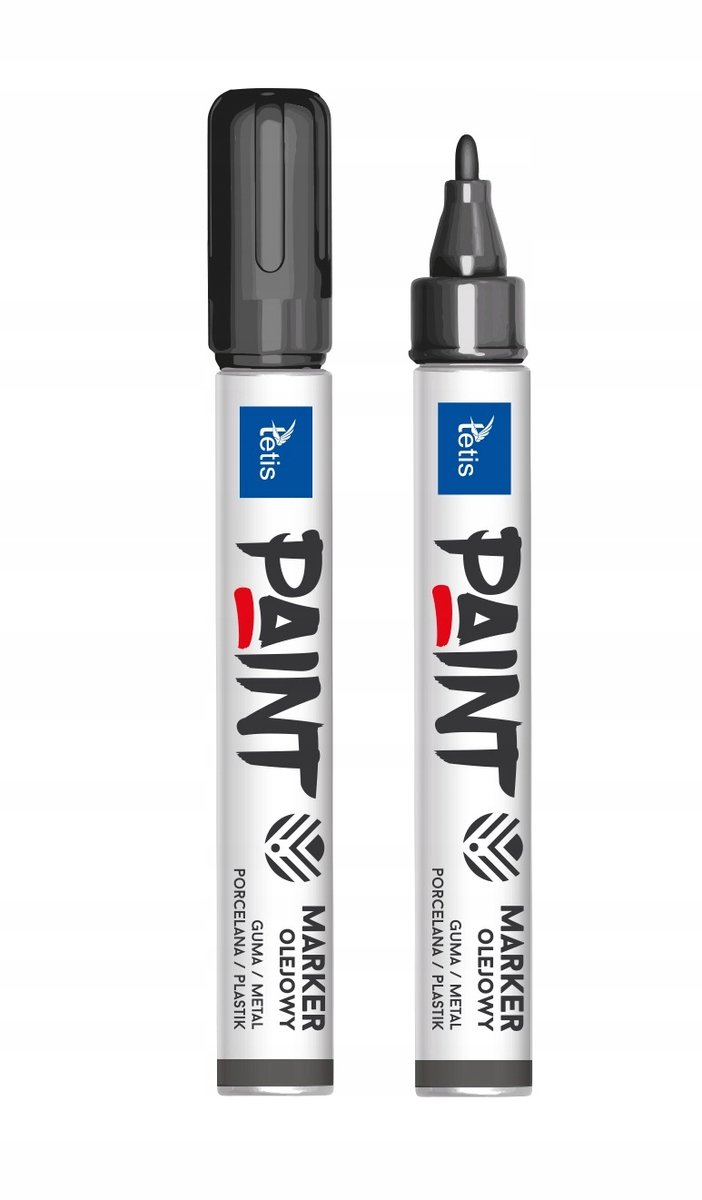 TETIS Olie Marker Zwart 2mm Permanent - Rubber, Metaal, Plastic