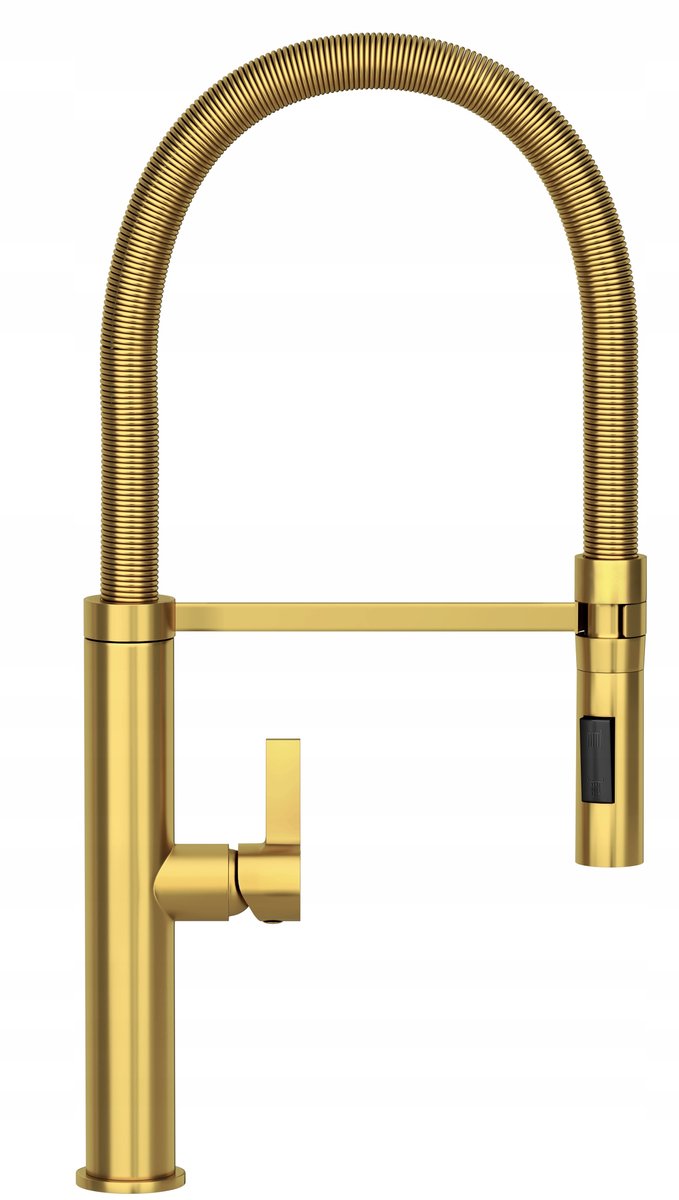 Gouden Keukenkraan met Uittrekbare Uitloop - Volledig Uitgerust