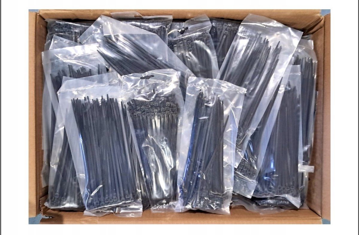 Zwarte Kabelbinders Trytyt CV-200_48_C 200x4,8mm Zwart 1000 Stuks