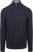 McGregor Half Zip Trui Merinowol Structure Navy - Maat S - Heren - Pullovers