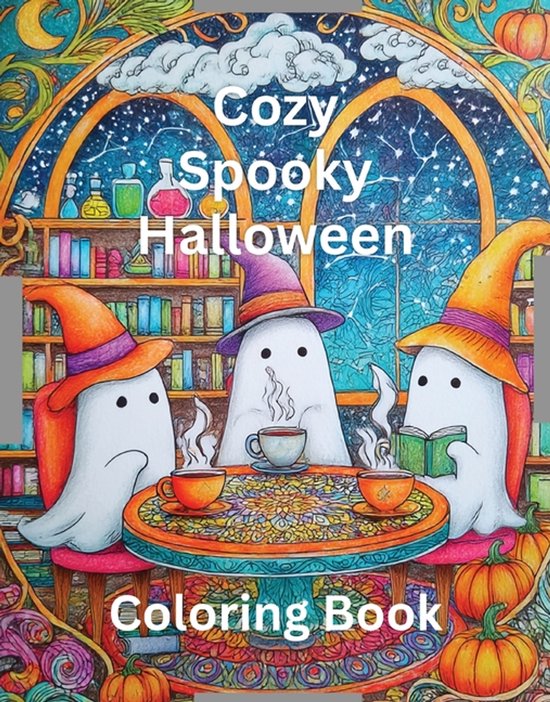 Cozy Spooky Halloween Coloring Book - cover