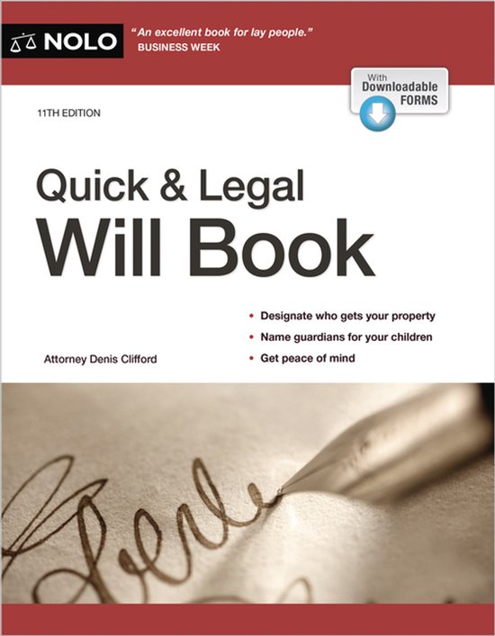 Quick & Legal Will Book - cover