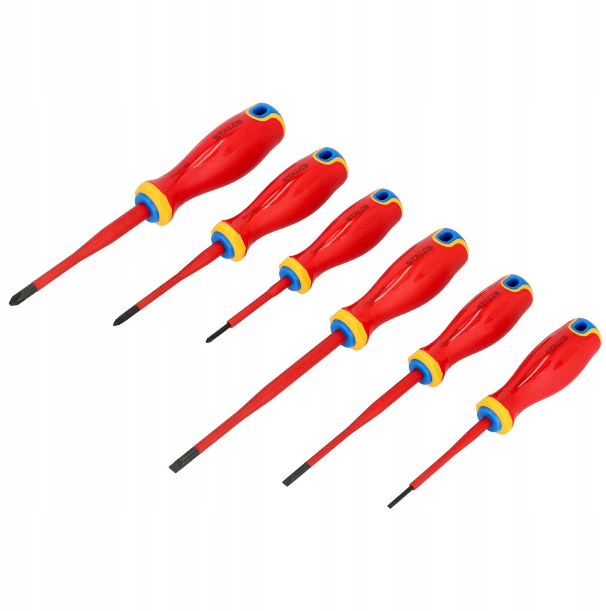 Stalco Elektrotechnische Schroevendraaiers Set 6 Delig 1000V S2 Staal