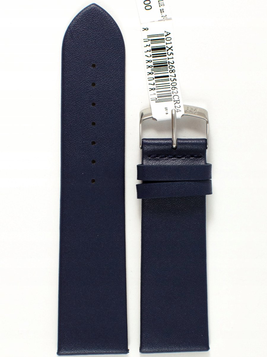 Morellato Leren Horlogeband - Marineblauw, 24mm
