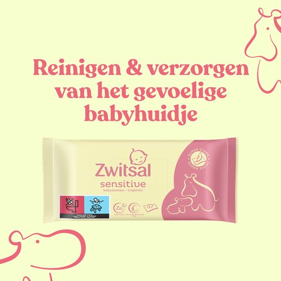 Zwitsal - Billendoekjes - Sensitive - 1368 doekjes (24x57) - Voordeelverpakking