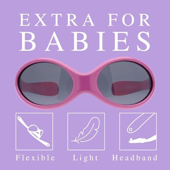Zonnebril voor Baby's 0-24 Maanden met 100% UV-bescherming en Gepolariseerde Lenzen — afbeelding 3