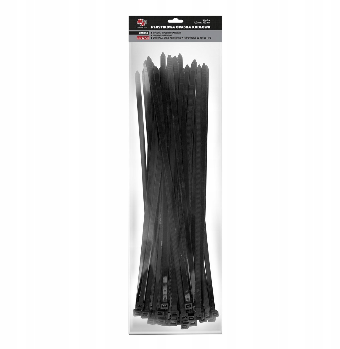 MA PROF. Kabelbinders Zwart 450x9mm - 50 st