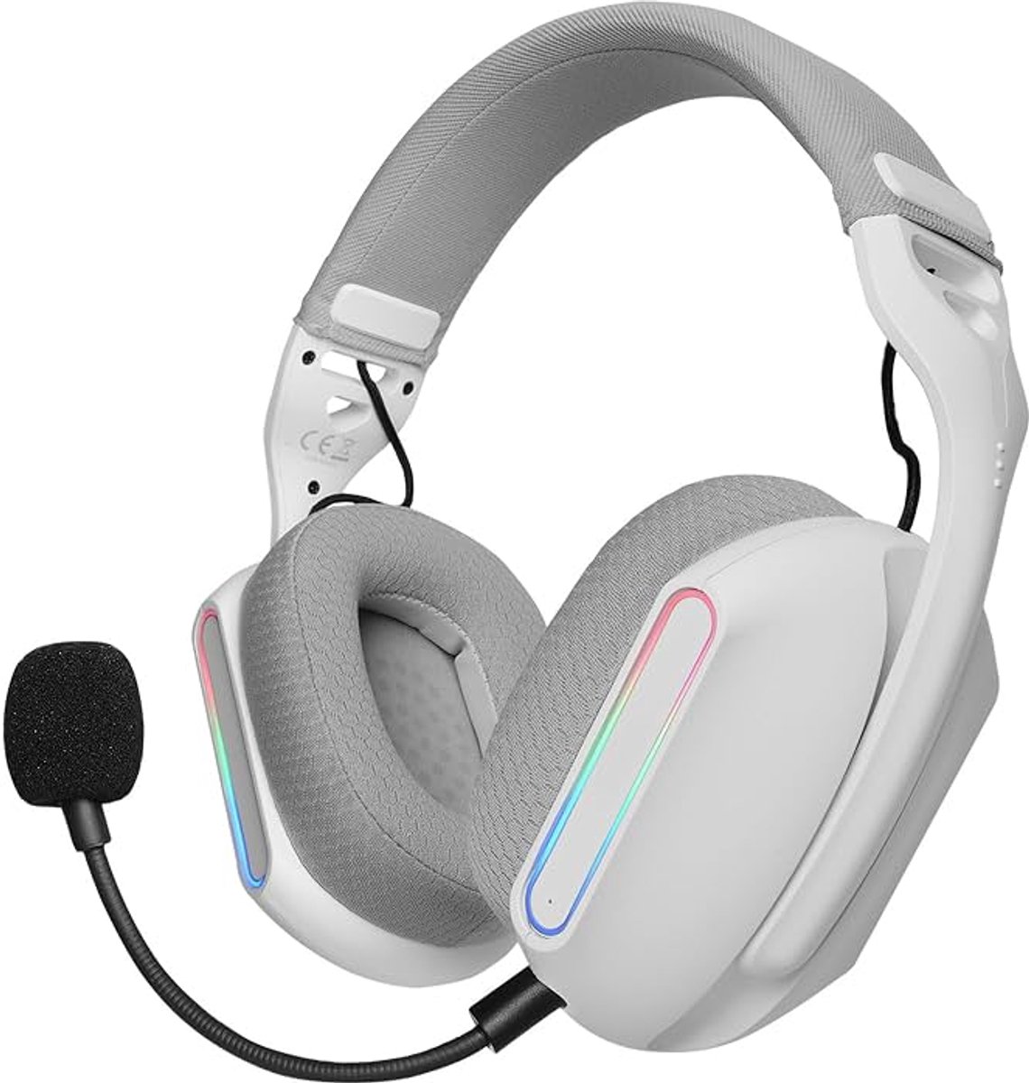 Mars Gaming MHW-PRO - Draadloze Gaming Headset - RGB - Wit