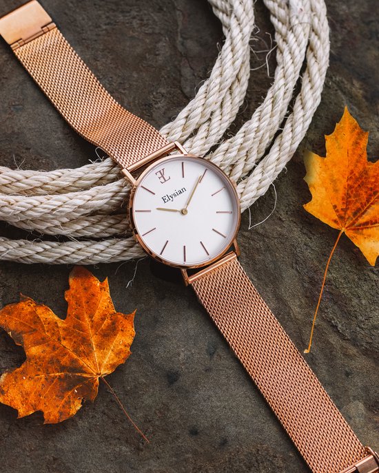 Montre Femme Elysian - Couleur or rose - Maille - ELY01220 - Acier inoxydable - Ø 36mm