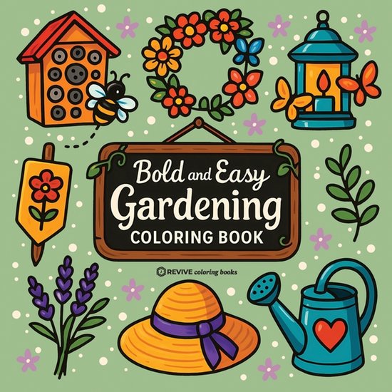 Bold & Easy Stress Relief Coloring Books- Bold & Easy Garden ... - cover