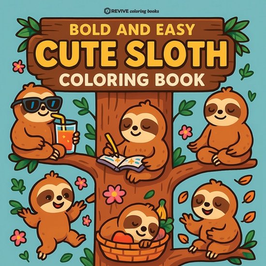 Bold & Easy Stress Relief Coloring Books- Bold & Easy Cute S ... - cover