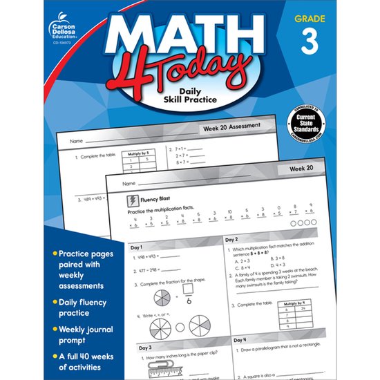 Math 4 Today, Grade 3 - cover
