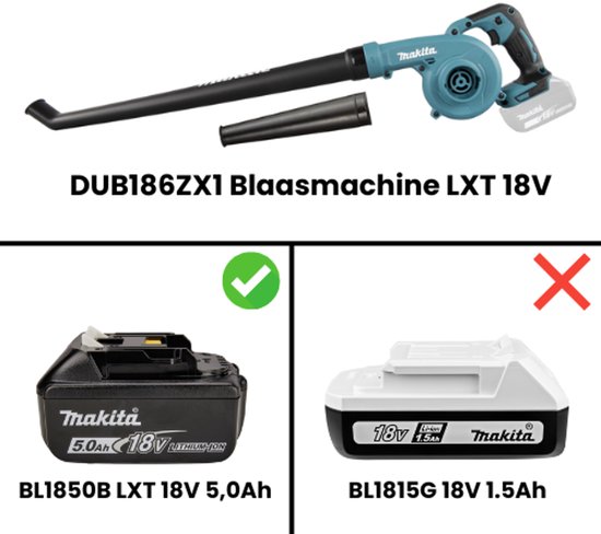 Makita DUB186ZX1 Blaasmachine LXT 18V - Exclusief Accu en Lader van Makita — afbeelding 3