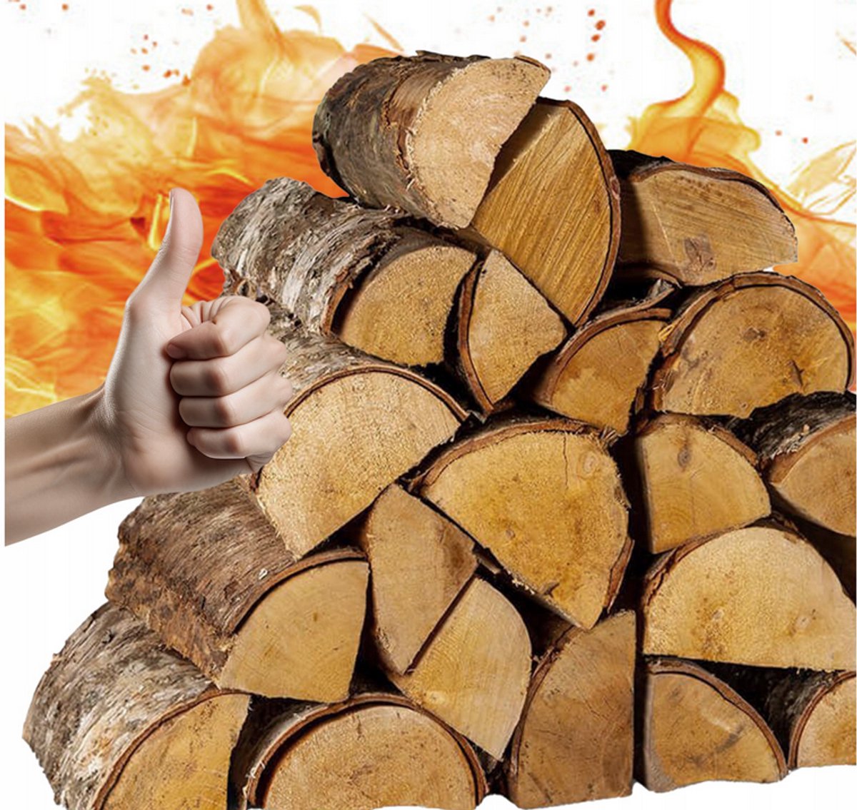 Hout Brandhout Haagbeuken haardhout 8 kg / 25 cm Blokken – Topkwaliteit hardhout | Brandt extreem lang & heet | Droog, schoon en direct te gebruiken - Uit Duurzaam EU Teelt