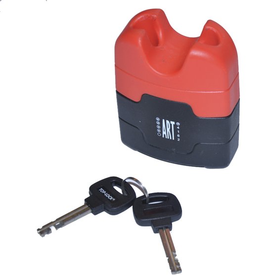 Top Lock Hangslot ART-4 MBT 4162 zwart/rood van Top Lock — afbeelding 3